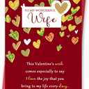 4 x Funny Valentine's Day Card for Wife, Romantic Wife Valentines Day Gifts from Husband, Sweet Valentines Card for Women Her (FY-351)