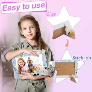 ZALIAFEI  Mosaic Photo Frame Craft Kit, DIY Crafts Crafts for Girls 8-12, Arts and Crafts Gifts for 10 Year Old