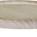 MAONAME Decorative Round Wood Riser for Display, Farmhouse Pedestal Stand for Kitchen Counter, Wash White Wooden Risers Tray for Home Decor, Pedestal Tray for Living Room Decor