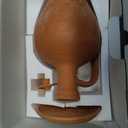 Hakan Anadolu Natural Clay Water Pitcher Set | Unglazed Terracotta Water Carafe & Plate | Traditional Small Mud Jug | Pottery Jar for Drinking Water (Large - 106 oz)