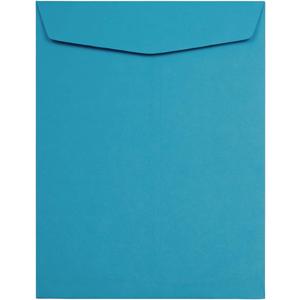 JAM PAPER 10 x 13 Open End Catalog Colored Envelopes - Blue Recycled - 25/Pack