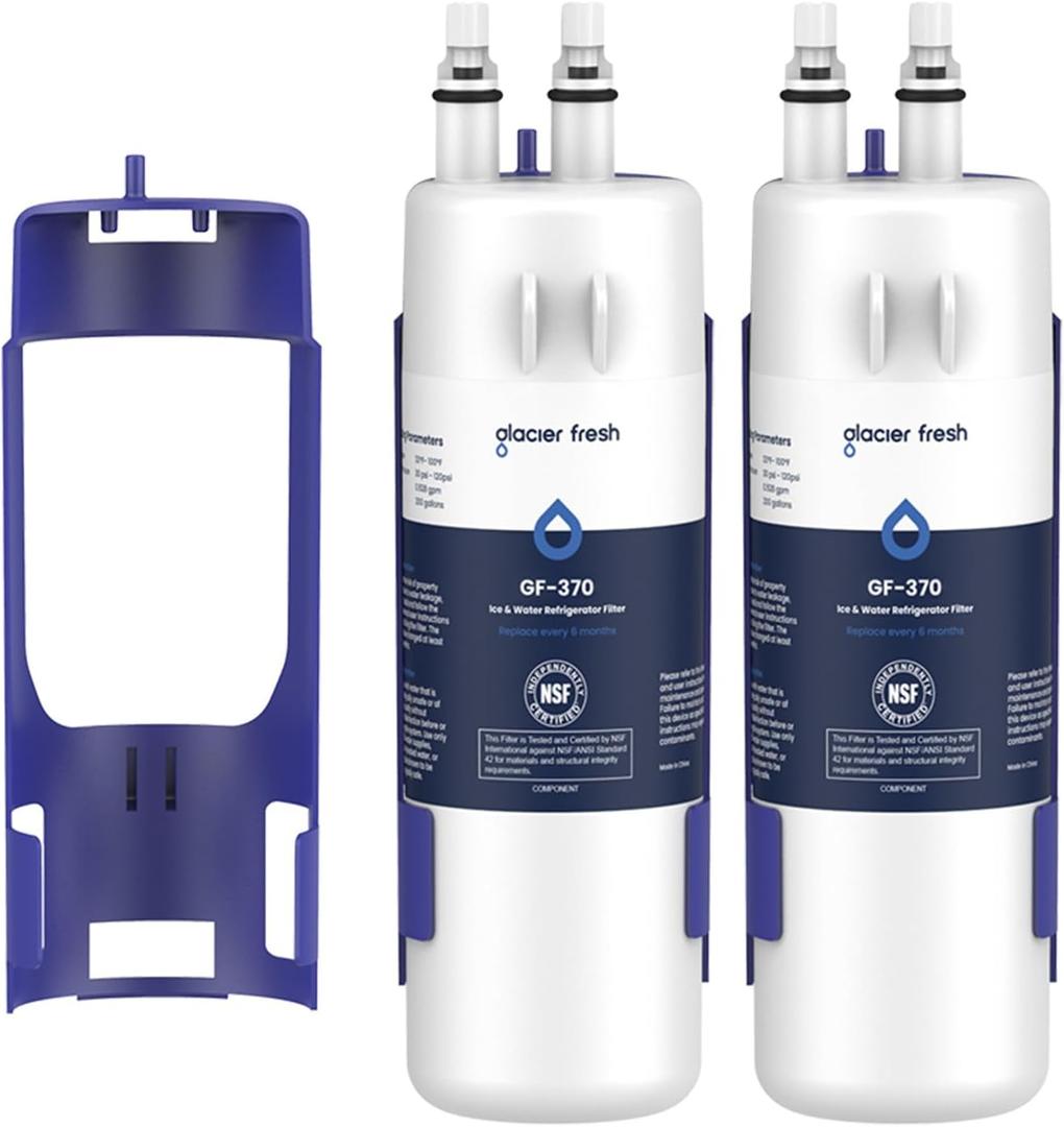 GLACIER FRESH EDR1RXD1 Refrigerator Water Filter Compatible with W10295370A, EDR1RXD1, WHR1RXD1, KAD1RXD1, Filter 1, W10295370, P4RFWB, P8RFWB2L, 46-9930, 46-9081 Refrigerator Water Filter 2 Pack GLACIER FRESH EDR1RXD1 Refrigerator Water Filter Compatible with W10295370A, EDR1RXD1, WHR1RXD1, KAD1RXD1, Filter 1, W10295370, P4RFWB, P8RFWB2L, 46-9930, 46-9081 Refrigerator Water Filter 2 Pack
