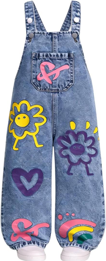 4-5T Toddler Girl Clothes One Piece Denim Overall Jumpsuit Girls Summer Romper 