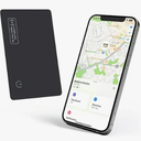 Ultra-Slim Wallet Tracker Card 1-Pack Works with Apple Find My (iOS Only) - 0.07in Thin Air Tag Card with 90dB Find Sound, IP68 Waterproof, Wireless Charging - for Passport, Luggage, Keys etc
