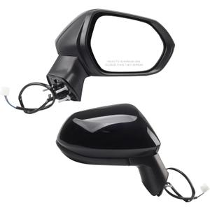 Dasbecan Passenger Side Mirror Compatible with Toyota Corolla 2020-2025 Sedan Power Adjustment Manual Fold Non-Heated Paint to Match Right Rearview Door Mirror Assembly Replace TO1321391 3Pins Black