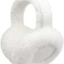 Ear Muffs for Winter Women Foldable Fuzzy Cold Outdoor Earmuffs Soft Faux Furry Ear Warmers Covers