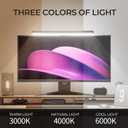 Monitor Light Bar Curved, RGB Backlight, Computer Screen Lamp for Eye Care, Dual Light Mode with Touch Control Timed, Gaming Accessory, Radius of Curvature 1500 mm