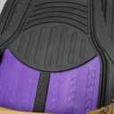 FH Group Car Floor Mats - Heavy-Duty Rubber Floor Mats for Cars, Universal Fit Full Set, Trimmable Automotive Floor Mats, Climaproof Floor Mats for Most Sedan, SUV, Truck Floor Mats Purple