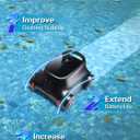 Cordless Robotic Pool Cleaner, Pool Vacuum for Above Pools, Pool Cleaner Lasts 180 Min, Self-Parking Technology, Ideal for Flat Bottomed Pools up to 2000 Sq.ft
