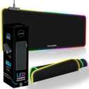 RGB XXL Gaming Desk Pad - 31.5x11.8, LED Lighting, 13 Modes, Keyboard & Mouse Mat