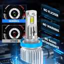 Fit for Jeep 2014-2017 Grand Cherokee Light Bulbs, High/Low Beam Fog Light Bulbs Combo, 800% Brightness CSP Chips, 6000K White, Efficient Heat Dissipation, Pack of 6