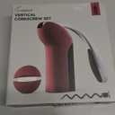 Rabbit Vertical Corkscrew Opener with One-Pull Design, Foil Cutter Included, Easy to Use Manual Lever, Durable Stainless Steel Spiral, Black (7.7 x 8.8 IN, Merlot)