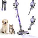 Cordless Vacuum Cleaner,Vacuum Cleaners for Home with Super Suction,Lightweight Stick Vacuum with 35 Mins Runtime,Rechargeable Cordless Vacuum for Pet Hair, Hardwood Floors,(Black/Purple)