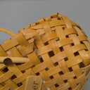 Wood Baskets Woven Hand-Held Wicker Cachepot For Flowers Pot Wicker Baskets Girl Storage Basket with Handle Wedding Home Decor
