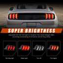VLAND LED Tail Lights Compatible For Ford Mustang 2015-2023 6th Gen (Sixth generation), With Red Sequential Turn Signal, Driver & Passenger Side, Clear Lens Style