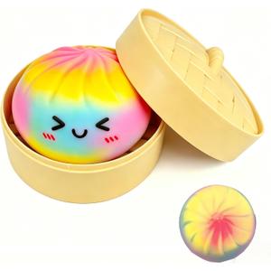 Dumpling Squishies New Mystery Glitter Squishies Dumpling with Box Stress Relief Balls Sensory Toys Desk Squeeze Toys Gift