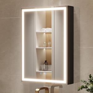 Spliceable Modular LED Lighted Bathroom Medicine Cabinet Mirror with Anti-Fog Aluminum Frame, Adjustable Lighting, Built-in Sockets & USB Ports – Wall Mounted (Left Hinge, 28" L x 20" W)
