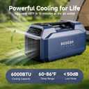 BODEGACOOLER Portable Tent Air Conditioner 6000 BTU, 110V Compressor Camping AC Unit for Tents, 5 Modes Cooling, Remote Control, ≤50dB Portable AC for Camping,Home,RV