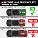 LASFIT Bed Mat for Toyota 2007-2021 Tundra 6.5FT/6.5' Truck Bed Mat All Weather 6.5 FT Bed Liner for Toyota Tundra 2021 2020 2019 2018-2007 Accessories TPE Trunk Mat Cargo Mat (Not Fit Drop-in Liner)