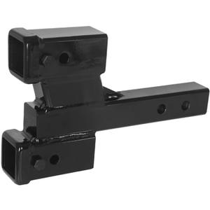 Heavy Dual Hitch Extension,2" Receiver, 2-inch Solid Shank,2-inch & 6-inch Riser/Drop,10000lbs Capacity (2" and 4" Drop-Solid Shank)