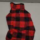 Malier Winter Coat for Dogs - Classic Plaid Fleece Cold Weather Jacket With Pocket, Windproof Warm Vest Clothes for Small Medium Large Dogs (Red, Medium)