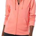 Amazon Essentials womens Fleece Full-Zip Hoodie (Coral, L)