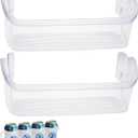 UPGRADED 242126602 Shelf Bin, Refrigerator Door Shelf Replacement Compatible for Frigidaire Electrolux Refrigerator-Lower Side Shelf Rack Parts 4547407, AP6278233, PS12364199(2 pack)