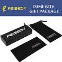 FEISEDY Square Oversized Sunglasses for Women Men Flat Top Fashion Shades B2669 (Brown)