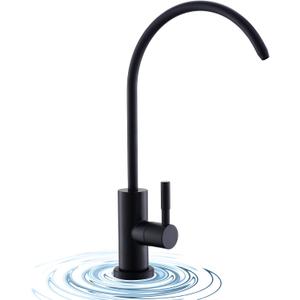 WEWE Matte Black Drinking Water Faucet Non Air Gap Stainless Steel Filtered Faucet for Kitchen Sink Reverse Osmosis System