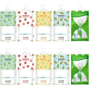 10 Pack Moisture Absorber Hanging Bags, Fragrance Free Humidity Packs, Hanging Closet Dehumidifier Bags (Mix)