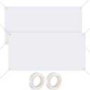 2 Pcs 3x6 Feet Large Blank Banners to Decorate, Thick Polyester Oxford Sublimation Banner with Hanging Ropes, White DIY Banner Signs for Business Indoor Outdoor Wall Decor