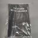 Casaottima 47" TV Stand with Open Storage Shelves for 43, 50 Inch TV, Entertainment Center with Fabric Drawers, TV Console Table with Soundbar Shelf TV Stand for Living Room Bedroom, Pure Black