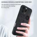 KANGHAR for iPhone 16 Pro Case Cute Sunflowers Bloom Design with Floral Pattern, Slim Fit Soft TPU Shockproof Protective Cover for Women Girls - Black Flowers