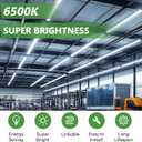 Pak 4FT LED Shop Lights, 2300LM 6500K Cool White, 20W Energy Efficient Linkable Ceiling and Under Cabinet Lighting, T5 Integrated Utility Fixture for Garage, Workshop, Basement, FCC Certified, 4 Pack