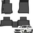All Weather Floor Mats Fit for Mercedes-Benz GLC 2026 2025 2024 2023(Include GLC300 GLC300e GLC43 AMG) TPE Liners All Season Guard Odorless Anti-Slip Floor Mats Accessories