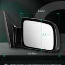 SCITOO Side View Mirrors fit 1988-1999 For Chevy Blazer Suburban Tahoe For GMC Jimmy Yukon Pickup Truck Power Adjusted Driver Passenger Pair Set Mirrors SUV 15764757 15764758, Polished Finish