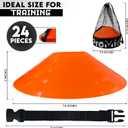 Disc Soccer Cones for Training Kids - 200,100,50 Small Plastic Cones for Sports Training - Flexible Conos for Soccer Practice Equipment, Basketball & Football Drills Equipment