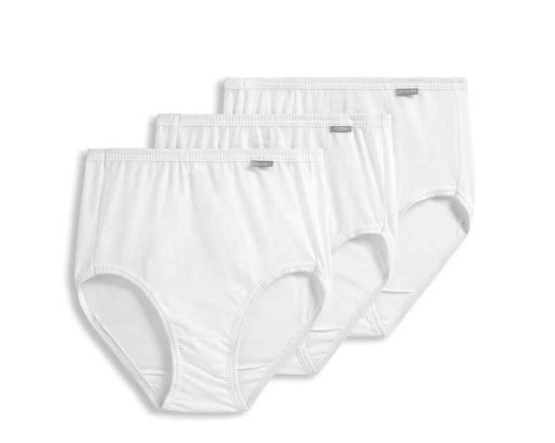 Jockey Women's 100% Cotton Elance Brief - 3 Pack/ L