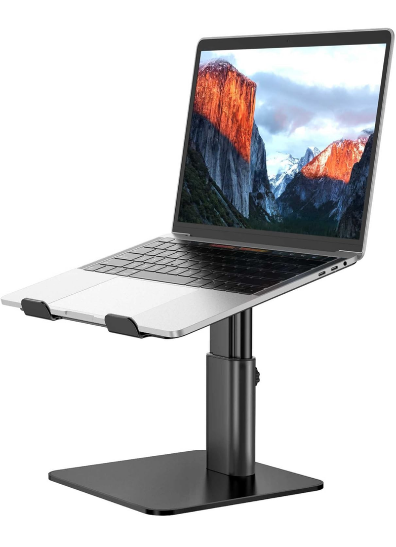 BESIGN LSX6N Laptop Stand, Ergonomic Adjustable Notebook Riser Holder, Computer Stand Compatible with Air, Pro, Dell, HP, Lenovo More 10-15.6" Laptops, Black