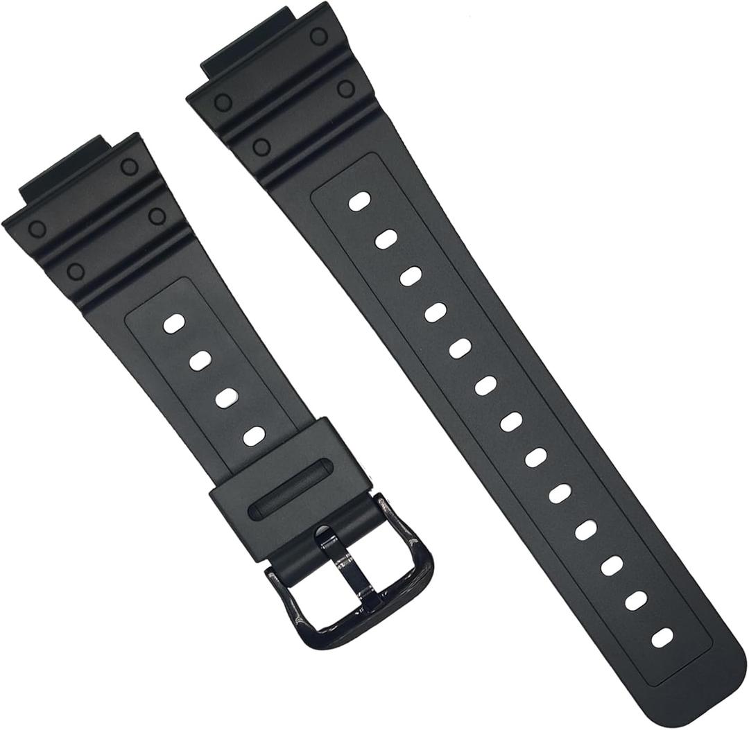 Fit for Casio G-shock GA-2100 Bands, GA-2110 Series Quickfit Soft Resin Replacement Watch Straps Wristbands Bracelet for GA2100/GA2110 (Black)