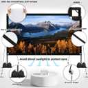 120inch Projector Screen with Stand: Portable Projector Screen Outdoor Indoor Front/Rear16:9 4K HD with Carry Bag, Sandbag - Lightweight Movie Screen for Backyard, Camping, Theater