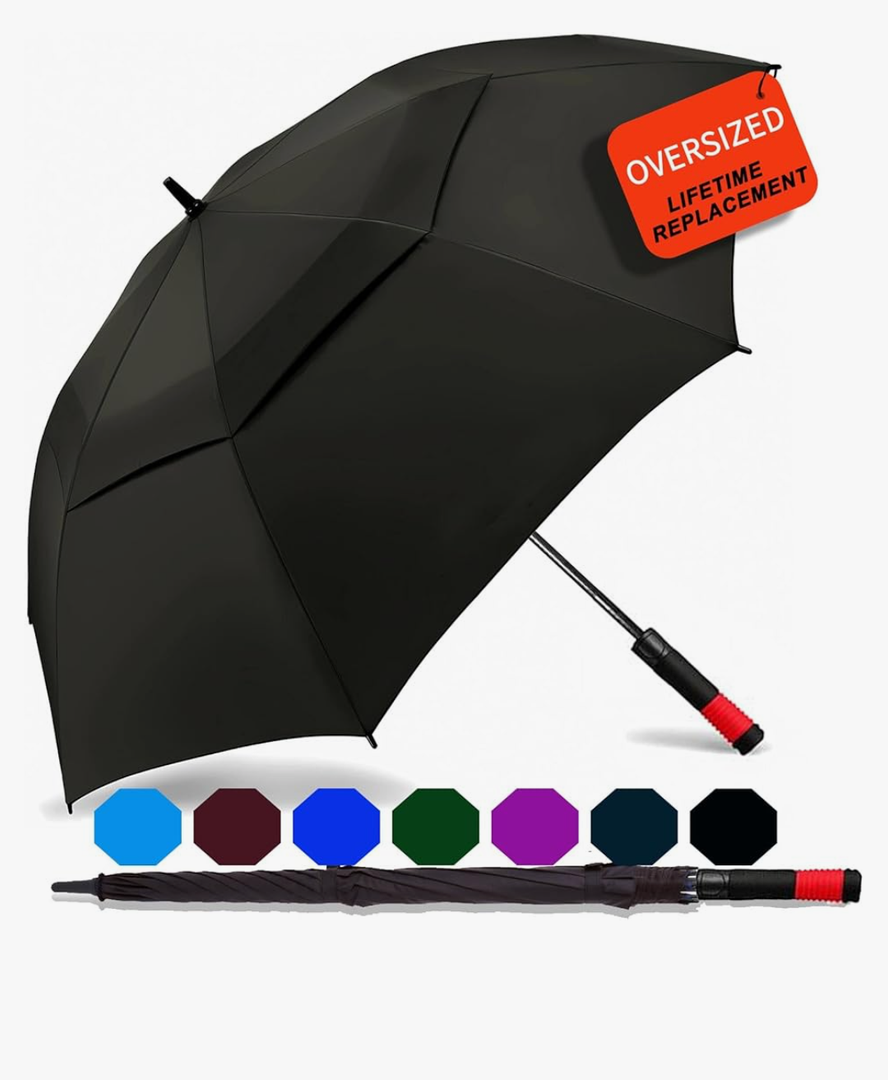 SIEPASA Golf Umbrella Large 62/68/72 Inch Automatic Open Golf Umbrella Extra Large Oversize Double Canopy Vented Umbrella Windproof Waterproof for Men and Women.