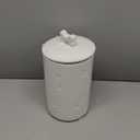 NIXBYO Dog Treat Container Airtight  9"x5" Large Ceramic Dog Treat Jar for Kitchen Counter, White Dog Cookie Jar with Lid  Farmhouse Style Dog Food Storage Container for Dogs, Cats, Pets