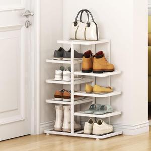 5-Tier Tall Shoe Rack for Entryway, Metal Shoe Organizer, Large Capacity Shoe Storage Shelf, Vertical Shoe Rack Organizer for Hallway, Bedroom, Living Room, Garage, 43.7"H*19.3"W*11.8"D