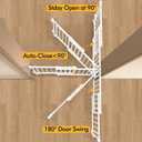 Baby Gate for Stairs Doorways & Kitchen, Extra Wide 32"-54" W x39 H Extra Tall, No Bottom Bar Dog Gate, One-Handed Auto-Close, Hardware Mount Safety Gate for Dogs & Toddlers, White