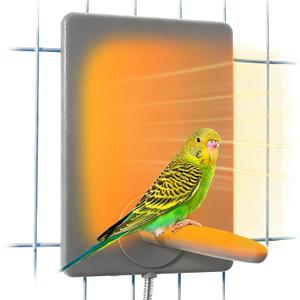 Heated Perch & Snuggle Panel Set, 2-in-1 Bird Heater Combo, ABS Chew-Proof Bird Cage Warmer & Heating Pad for Small and Medium Birds Like Parakeets, Cockatiels, Lovebirds, 10W + 2.5W