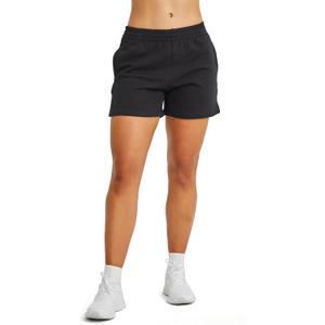 MEIVSO Womens Cotton Sweat Shorts Gym Workout Lounge Shorts with Pockets (Medium, Black)