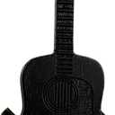 Wooden Guitar Pick Holder with Stand, Wooden Electric Guitar Styling Box with 3 Wood Picks, Guitar Pick Storage Box Set for Guitar, Bass, Ukulele Players (Black)