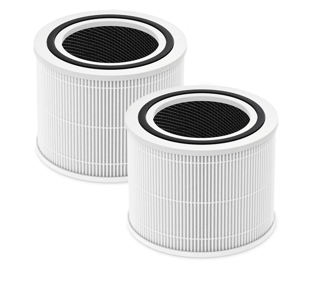Core 300 Replacement Filter for LEVOIT Core 300 Core300-P Core 300S Core 300-P VortexAir Air Purifier, Core 300-RF, 3-in-1 HEPA Activated Carbon, 2 Pack, White, Core 300-P