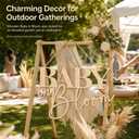 Baby In Bloom Wooden Signs Floral Gender Reveal Backdrop Party Photo Props
